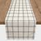 72" Black Line Plaid Poly Twill Table Runner